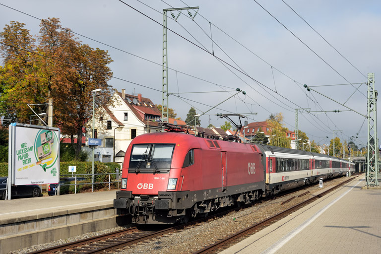 &Ouml;BB 1116 046 mit IC 189 bei km 15,6 (Oktober 2021)