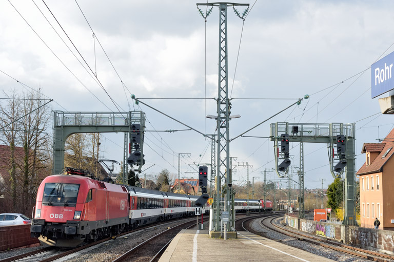 &Ouml;BB 1116 104 mit IC 2511 bei km 16,6 (M&auml;rz 2021)