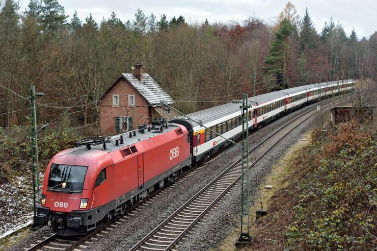 &Ouml;BB 1116 139 mit IC 188 bei km 19,2 (November 2021)