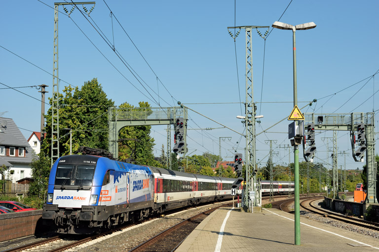 &Ouml;BB 1116 159 mit IC 185 bei km 16,6 (September 2021)