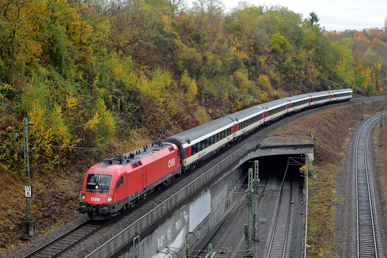 &Ouml;BB 1116 194 mit IC 183 bei km 13,8 (November 2021)