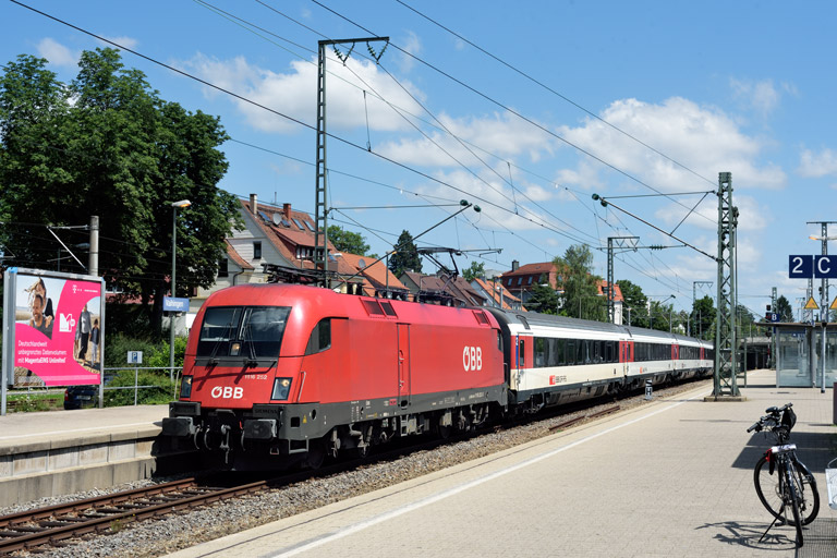&Ouml;BB 1116 252 mit IC 187 bei km 15,6 (Juli 2021)