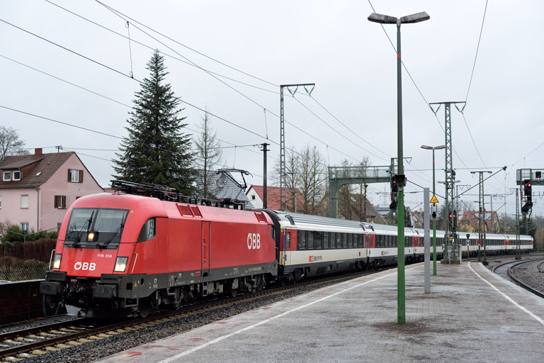 &Ouml;BB 1116 259 mit IC 281 bei km 16,8 (Januar 2021)