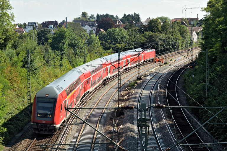 S-Bahnersatzzug bei km 14,4 (September 2021)