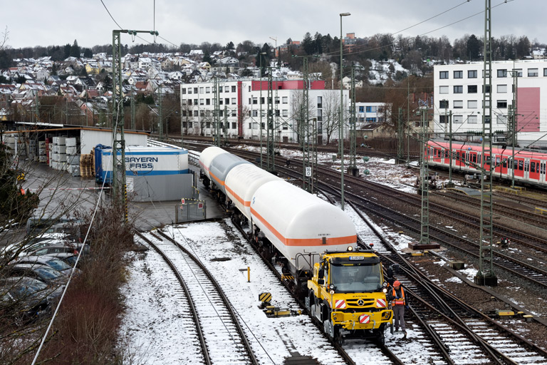 Zweiwegefahrzeug bei km 16,0 (Januar 2021)