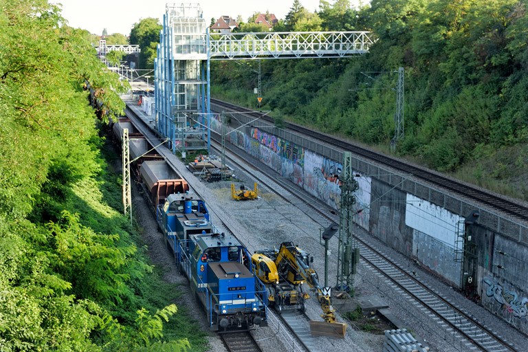 Spitzke V100-SP-025 und V100-SP-026 bei km 14,0 (September 2021)