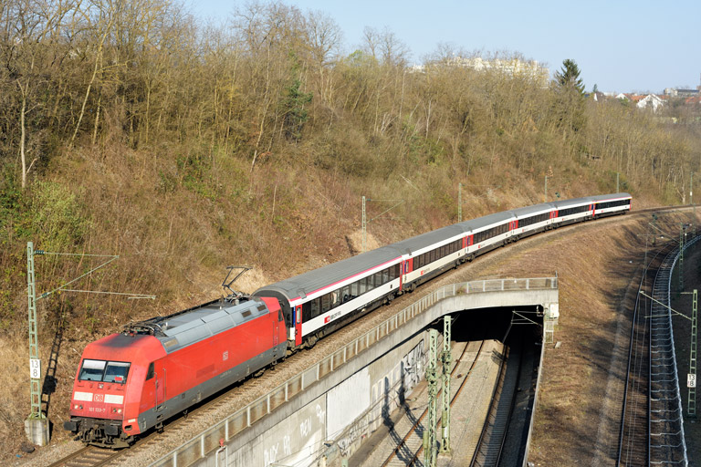101 133 mit IC 183 bei km 13,8 (M&auml;rz 2022)