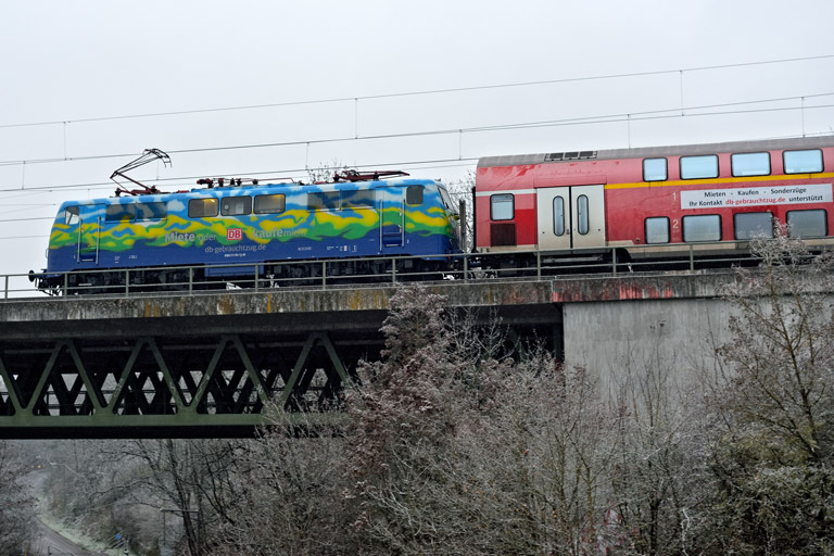 111 074 bei km 14,6 (Dezember 2022)