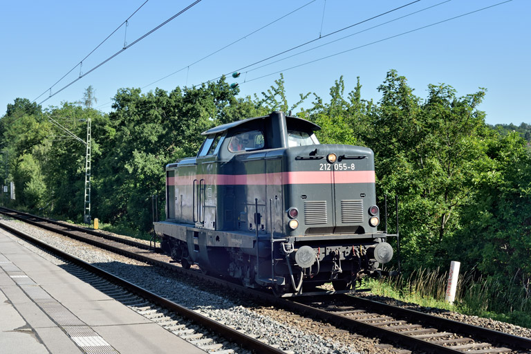 212 055 bei km 15,6 (Juli 2022)
