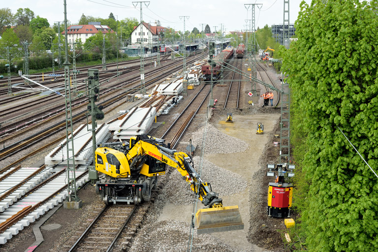 Gleis- und Weichenerneuerung bei km 15,8 (Mai 2022)