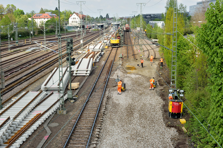 Gleis- und Weichenerneuerung bei km 15,8 (Mai 2022)