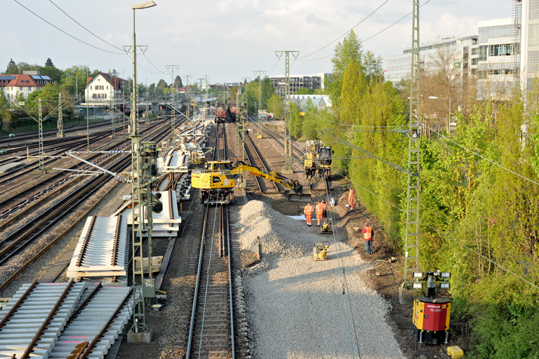 Gleis- und Weichenerneuerung bei km 15,8 (Mai 2022)