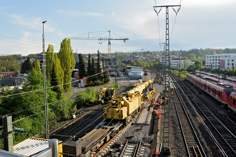 Schienenkranwagen bei km 16,0 (Mai 2022)