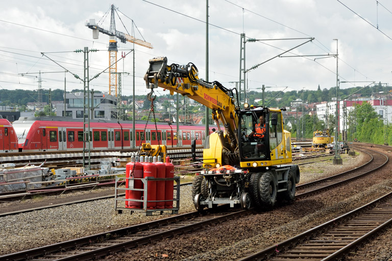 Zweiwegefahrzeug bei km 15,8 (Juni 2022)