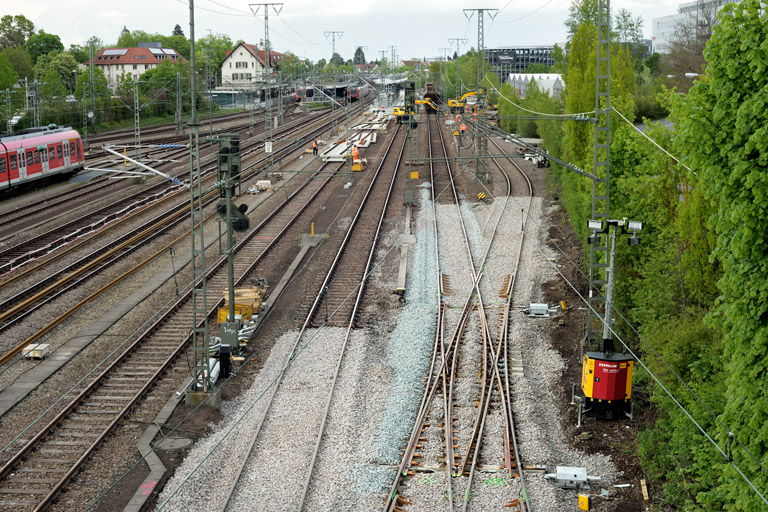 Gleis- und Weichenerneuerung bei km 15,8 (Mai 2022)