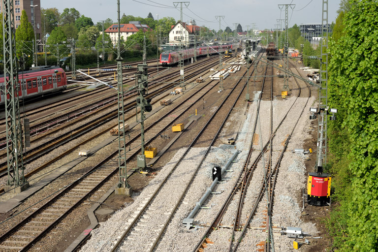 Gleis- und Weichenerneuerung bei km 15,8 (Mai 2022)