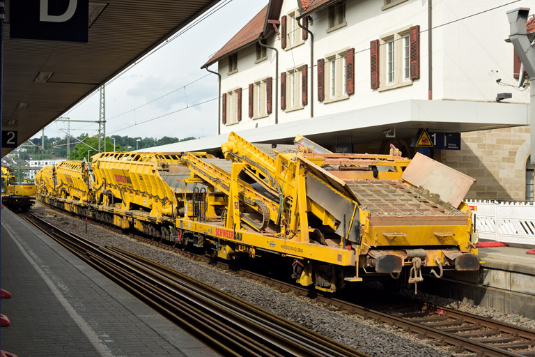 Gleis- und Weichenerneuerung bei km 15,6 (Juni 2022)