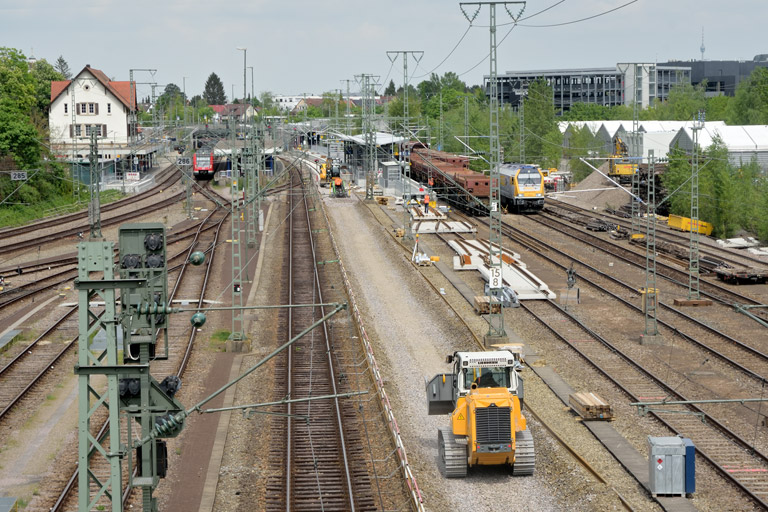 Gleis- und Weichenerneuerung bei km 15,8 (Mai 2022)