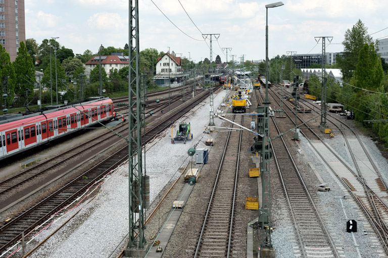 Gleis- und Weichenerneuerung bei km 15,8 (Mai 2022)