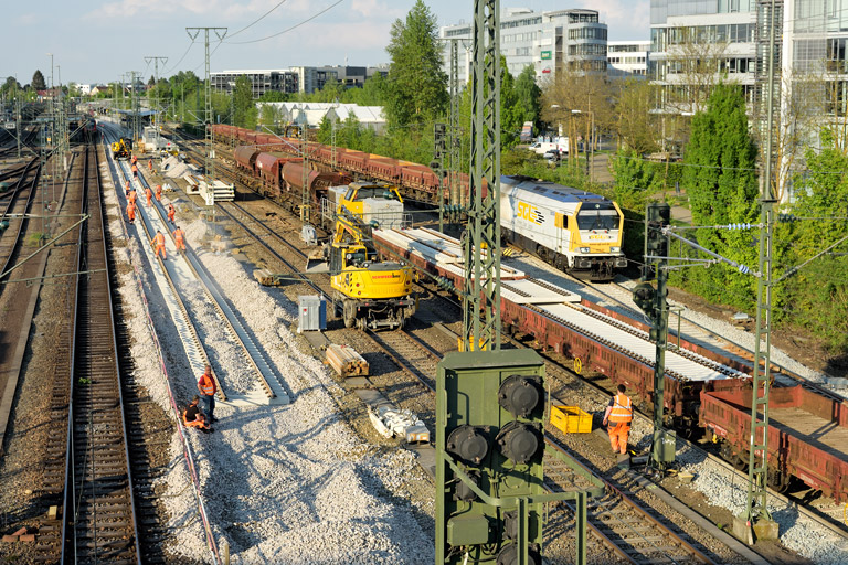 Gleis- und Weichenerneuerung bei km 15,8 (Mai 2022)