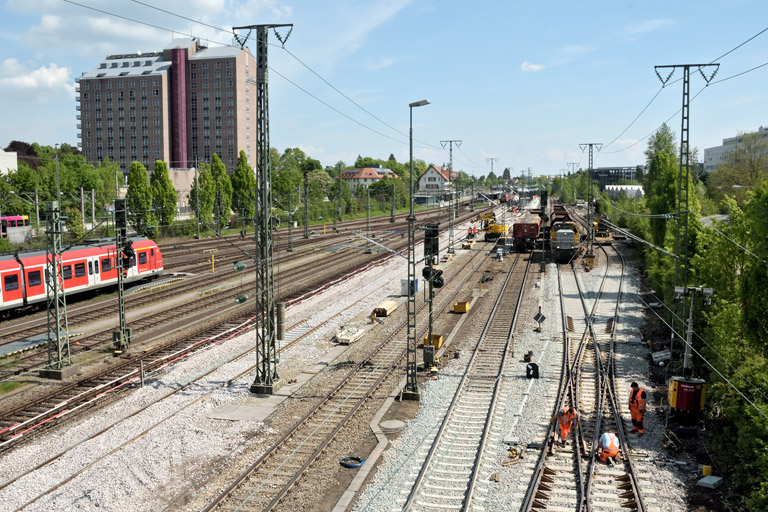 Gleis- und Weichenerneuerung bei km 15,8 (Mai 2022)