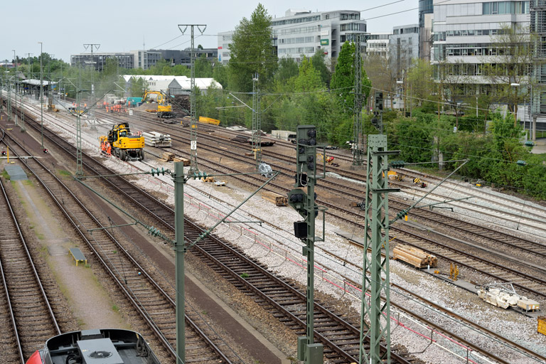 Gleis- und Weichenerneuerung bei km 15,8 (Mai 2022)