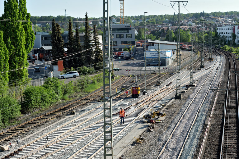 Gleis- und Weichenerneuerung bei km 16,0 (Mai 2022)