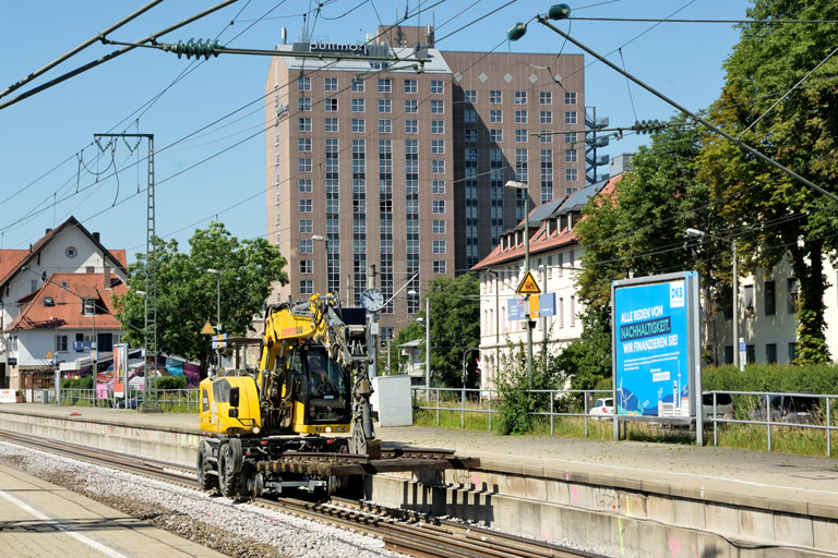 Gleis- und Weichenerneuerung bei km 15,6 (Juni 2022)
