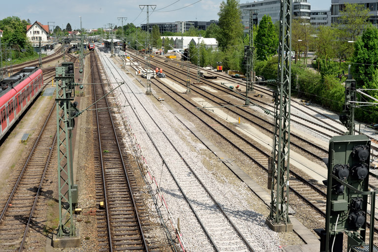 Gleis- und Weichenerneuerung bei km 15,8 (Mai 2022)