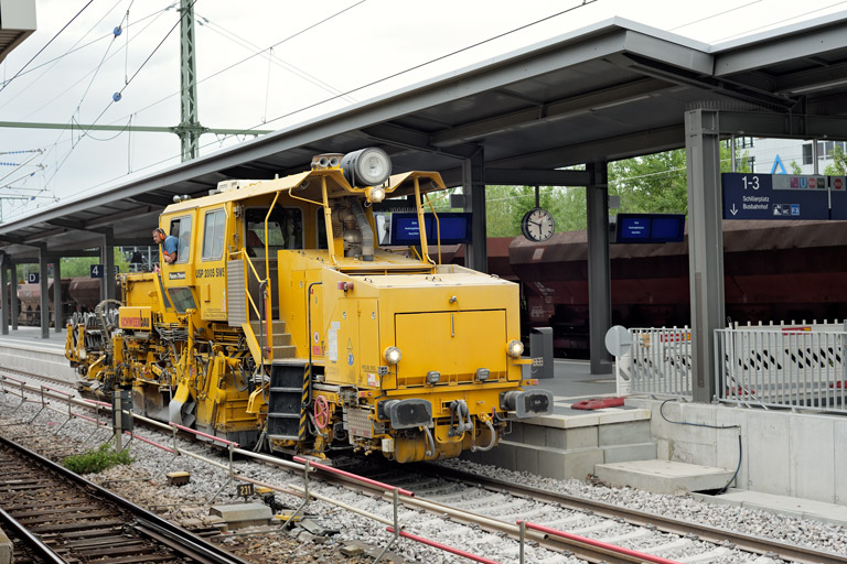Planiermaschine bei km 15,6 (Mai 2022)