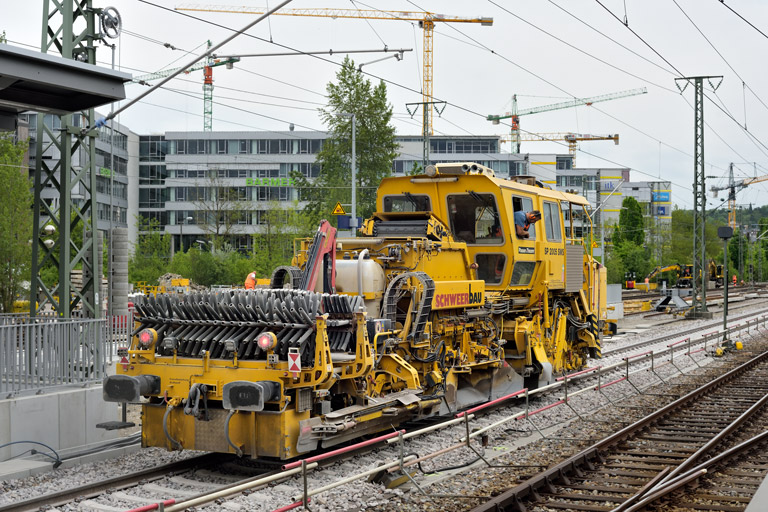 Planiermaschine bei km 15,6 (Mai 2022)