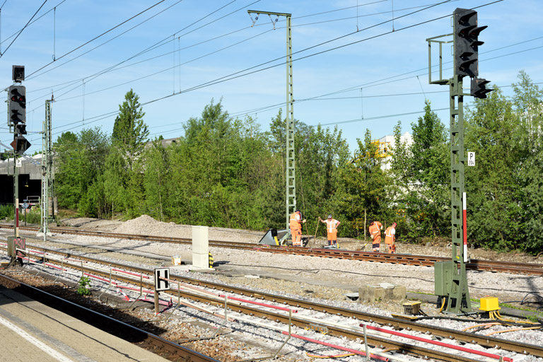 Gleis- und Weichenerneuerung bei km 15,4 (Mai 2022)