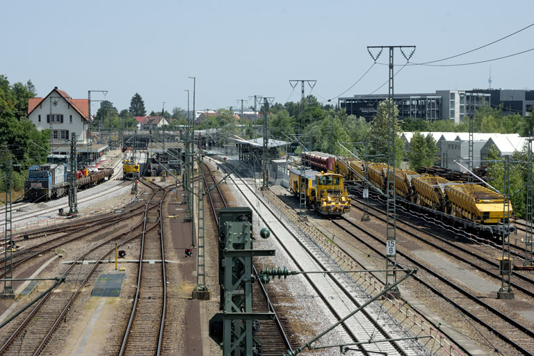 Gleis- und Weichenerneuerung bei km 15,8 (Juni 2022)