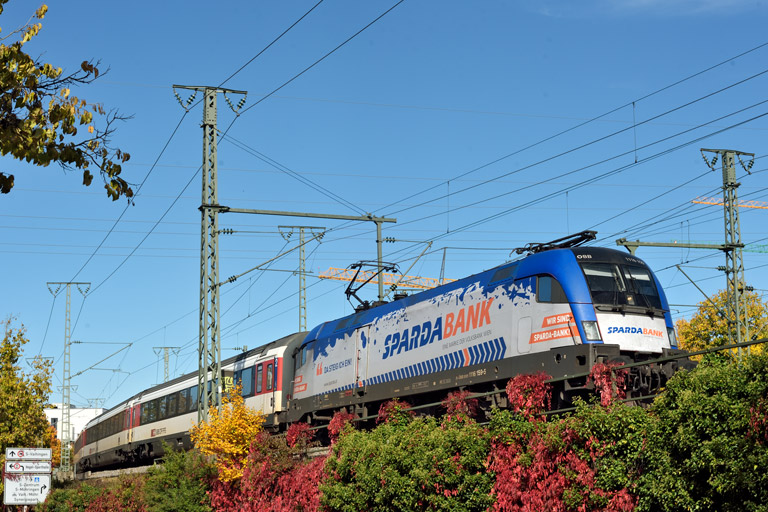 &Ouml;BB 1116 159 mit IC 189 bei km 16,4 (Oktober 2022)
