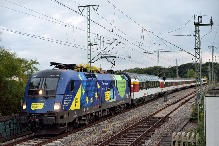 &Ouml;BB 1116 276 mit IC 184 bei km 16,8 (September 2022)