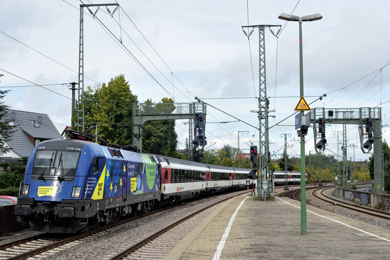 &Ouml;BB 1116 276 mit IC 187 bei km 16,6 (September 2022)