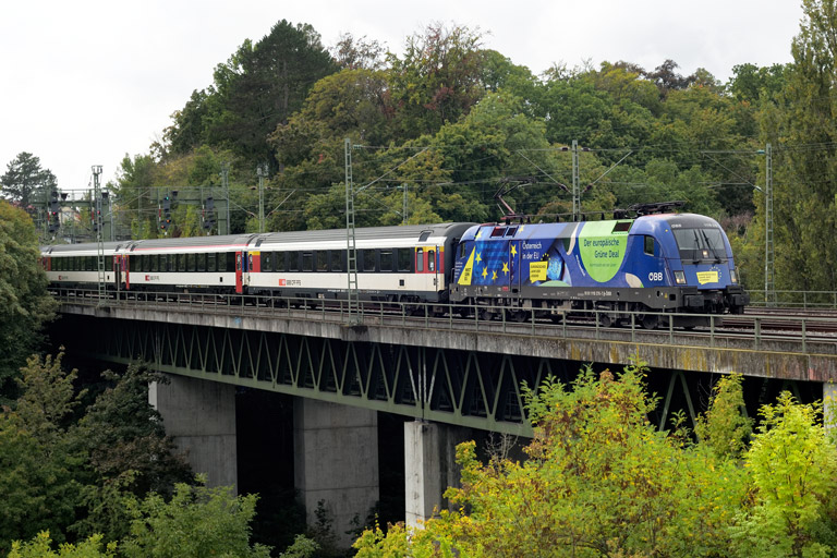 &Ouml;BB 1116 276 mit IC 284 bei km 14,6 (September 2022)