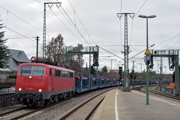 111 066 bei km 16,6 (Februar 2023)