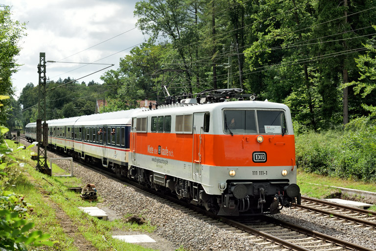 111 111 mit DPN 89577 bei km 18,2 (Juli 2023)