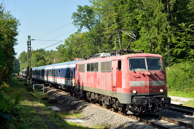 111 191 mit DPN 89569 bei km 18,2 (September 2023)