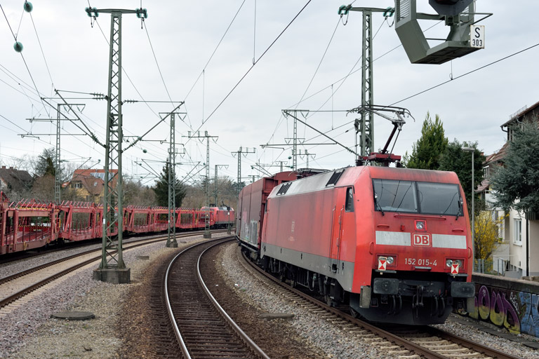 152 094 mit GAG 60112 bei km 16,6 (M&auml;rz 2023)