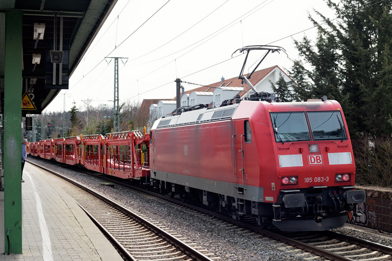 185 083 mit EZ 52089 bei km 16,8 (M&auml;rz 2023)