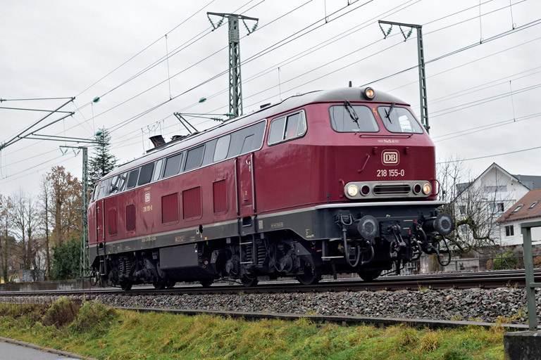 218 155 bei km 16,6 (Januar 2023)