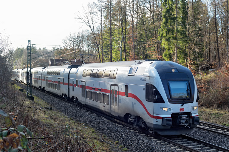 4010 103 als IC 188 bei km 18,2 (Januar 2023)