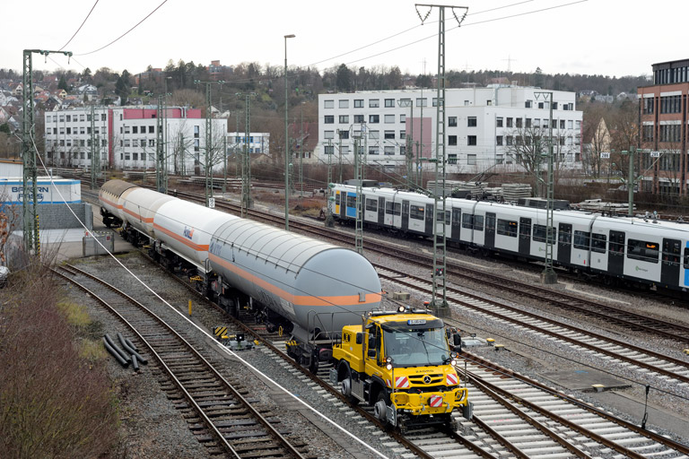 Zweiwegefahrzeug bei km 16,0 (Januar 2023)