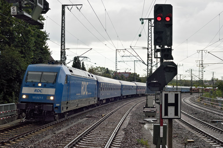 101 027 mit AZ 1791 bei km 16,6 (August 2024)