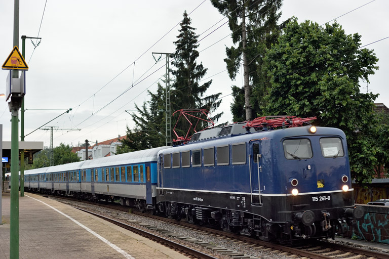 115 261 mit SVG 69991 bei km 16,8 (Juni 2024)