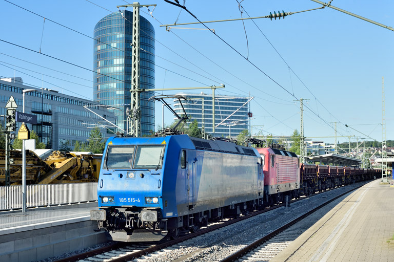 185 514 und 143 348 bei km 15,4 (Juli 2024)