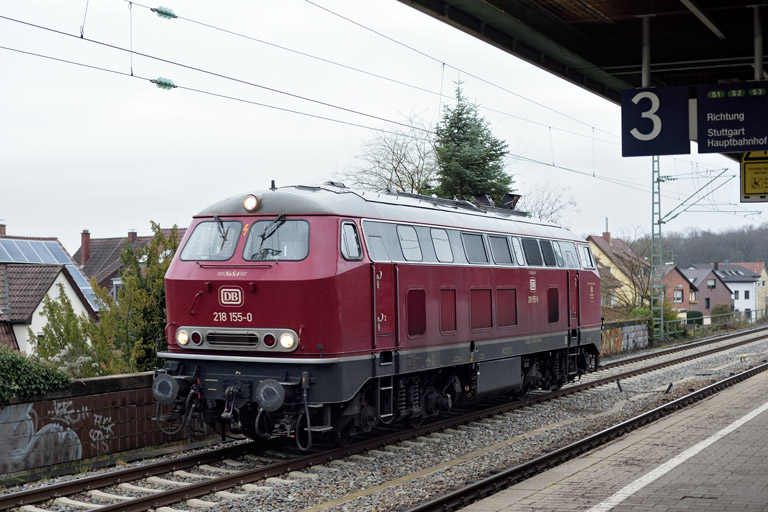218 155 bei km 16,8 (Januar 2024)
