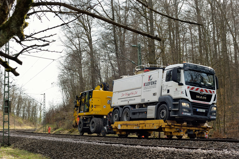 Gleis- und Weichensanierung bei km 11,8 (M&auml;rz 2024)